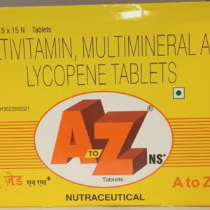 A to Z NS+ Daily Multivitamin Tablets – Zinc & Vitamin C for Immunity, B-Complex & Essential Nutrients for Energy & Wellness